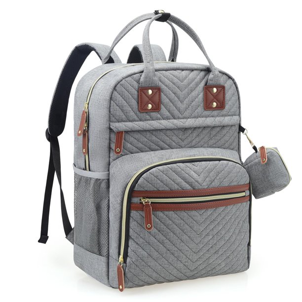 Mochila para pañales Tuwubi Baby Essentials impermeable gris
