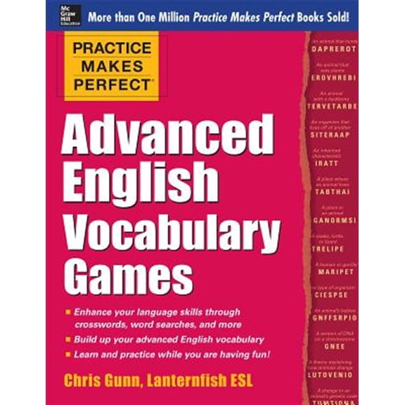 Pre-Owned Practice Makes Perfect Advanced English Vocabulary Games (Paperback) 9780071841146