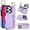 Purple, variant on Allytech Wallet Case for iPhone 16 Pro, Card Holder & Zipper Pocket, Finger Grip Ring, Screen & Camera Protection, Luxury PU Leather Kickstand Double Buttons Flip Shockproof Case, Rosegold
