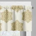 thumbnail image 3 of Ambesonne Victorian Valance Pack of 2, Damask Inspired Motifs, 54"X12", Eggshell Dark Khaki, 3 of 5