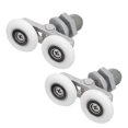thumbnail image 1 of Unique Bargains Rouleaux de Porte de Douche, Rouleau Double de Douche avec Diamètre de 27 mm, Pièces de Rechange pour Rouleau de Porte en Verre, Lot de 2, 1 of 6