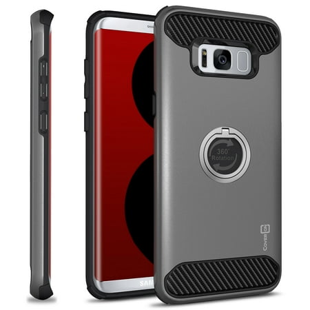 CoverON Samsung Galaxy S8 Plus Case, RingCase Series Hybrid Protective Phone Cover with Grip Ring