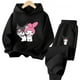 thumbnail image 4 of Conjunto de sudadera con capucha para niños Primavera Otoño Dibujos animados Estampado Graffiti Lindo Viento Sanrio Melody Kuromi Ropa Niñas Sudadera con capucha, 4 of 5