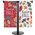 thumbnail image 3 of Celebrate Hello Fall Kitchen Towels 2-Pack, Falling Leaves Print, Multicolor, Absorbent Cotton, 3 of 8
