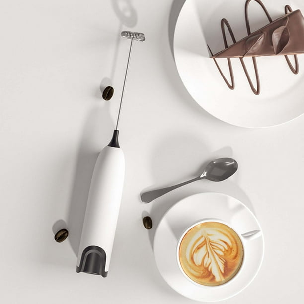 Espumador de leche portátil | Mini mezcladora inalámbrica recargable – 12000RPM | Empuñadura ergonómica antideslizante | Batedor eléctrico portátil para crema de café y huevos para tortitas |