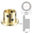 thumbnail image 2 of Uxcell 12mm x 15mm x 15mm Flanged Sleeve Bearings Wrapped Oilless Bushings Brass 2 Pack, 2 of 5
