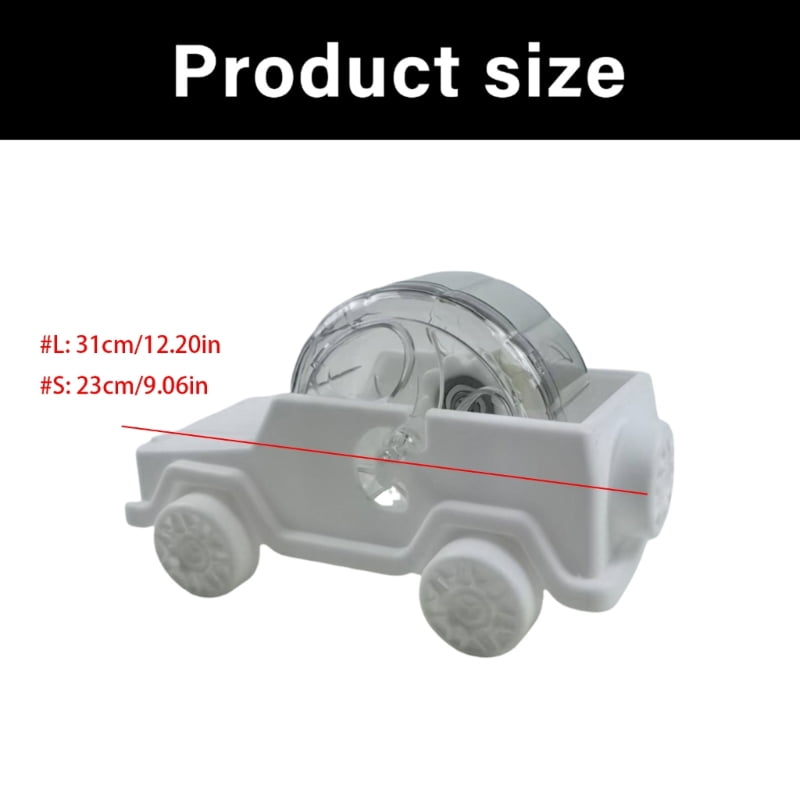 lanema Dense Vehicle Pet Fitness Toy Noiseless Wheel for Cage and Small Gentle Texture Pet Activity Wheel Polystyrene Building for Tiny Pet Exercise