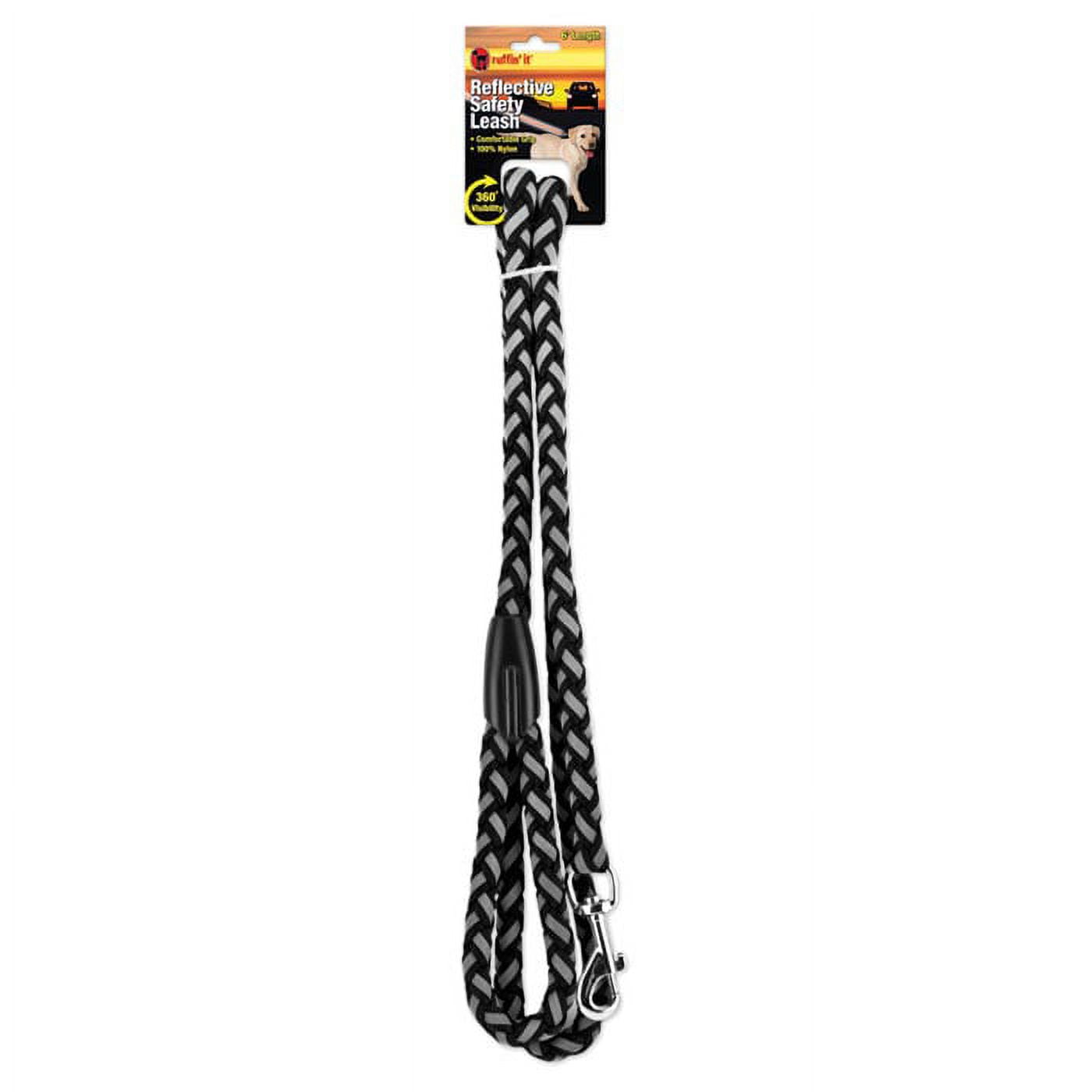 Ruffin' It Braided Reflective Dog Leash - Orange, 5/8x6 ft