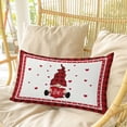 thumbnail image 4 of Red Plaid Valentine's Day Pillow Covers, Linen Long Throw Pillow Case, Gnomes Romantic Love Heart Holiday Pillow Protector Decorative Cushion Cover for Living Room/Bedroom 16" x 24", 4 of 8