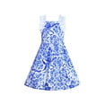 thumbnail image 1 of Girls Dress Blue And White Porcelain Vintage Tank Dress 6 Years, 1 of 6
