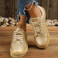 thumbnail image 4 of Willtoo Womens Faux Leather Platform Lace Up Sneaker Low Top Chain Accent Fashion Footwear Smooth Solid Color Chunky Sole Daily Footwear, 4 of 5