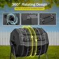 thumbnail image 6 of ZenSports 43Gal Outdoor Compost Tumbler Bin - Dual Chambers, Sliding Doors, Black,, 6 of 14