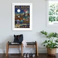 thumbnail image 3 of Art.com Atlanta, Georgia - Skyline at Night Art Print by Lantern Press, White Frame Wall Art, 32" x 44", 3 of 5