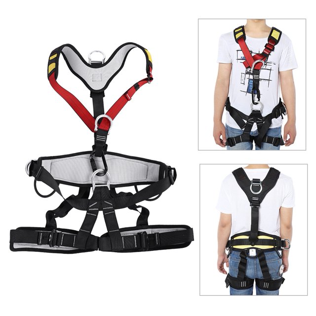 Rescue , Climbing Harness, Adjustable Engineering Protection Aerial Work For Rock Climbing Fire Rescue