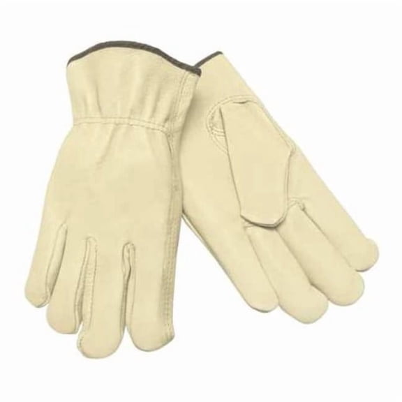 Leather Drivers Gloves, Shirred Slip-On Cuff, Keystone Thumb, Beige, 3XL, 1 PR 3401XXXL