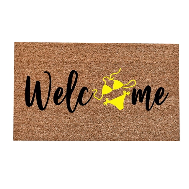 Summer Doormats Coir Mat Entrance Funny Door Mats Non Slip Rugs Washable Door Rug Runner All-Weather Doormat Cute Non-Slip Front Door Welcome Mat for Outside Entrance or Porch Entry, 16x24 Inch