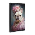 thumbnail image 3 of Stupell Industries Victorian Era French Bulldog Black Framed Floater Canvas Wall Art design by Wumples, 25 x 17, 3 of 9