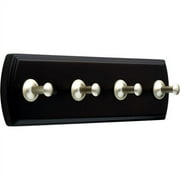 DISCONTINUED Brainerd 9" File Design 4-Hook Rail, Espresso and Pearl