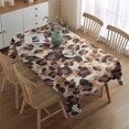 thumbnail image 2 of Beige and Brown Leopard Pattern Rectangle Tablecloth 60"x84",Waterproof Polyester Rectangle Table Cloth, Wipeable Spillproof Polyester Tablecloth for Dining, Camping, Indoor and Outdoor, 2 of 5