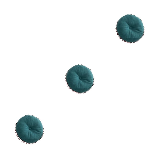 Cojín de Cama Tatami Injueey con Borla color sólido Azul