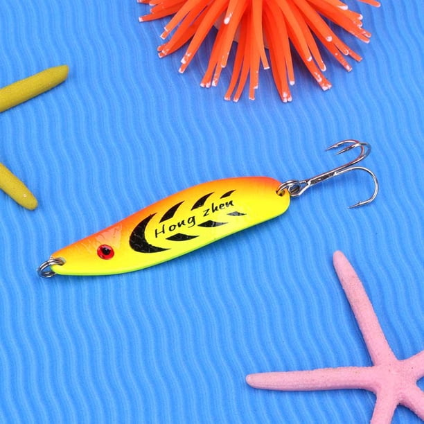 13g Cuchara 3 Ganchos Pesca Señuelo Lentejuelas Paillette Gancho (Amarillo + Verde)