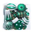 thumbnail image 1 of Advancent Juego de bolas colgantes con forma de corazón, decoraciones festivas, adornos, regalos pensativos, juego de bolas colgantes, Feliz Kits de decoración para fiestas hierba verde, 1 of 6