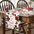 thumbnail image 4 of Puntoco Bandera de mesa con rosas para el día de San Valentín, decoración para fiestas, cocinas y salas de estar, 4 of 5