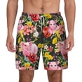 thumbnail image 2 of Goofa Cute Pigs Sunflower Printed Men's Swim Trunks Board Shorts Quick Dry Mens Swimming Trunks with Compression Liner,Breathable Fit Hawaii Beach Shorts-X-Large, 2 of 9