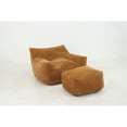 thumbnail image 2 of Jopath Bean Bag Chair with Footstool, Oversized Comfy Beanbag Living Room Lazy Sofa, Floor Sofa for Gaming Reading Living Room Bedroom Brown, 2 of 9