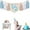 Blue, variant on 1/2 Birthday Banner,1Pack Half Birthday Decorations High Chair Banner,QZS Pink 6 Month Girl Tassel Wood Bead Highchair Outfit for Home
