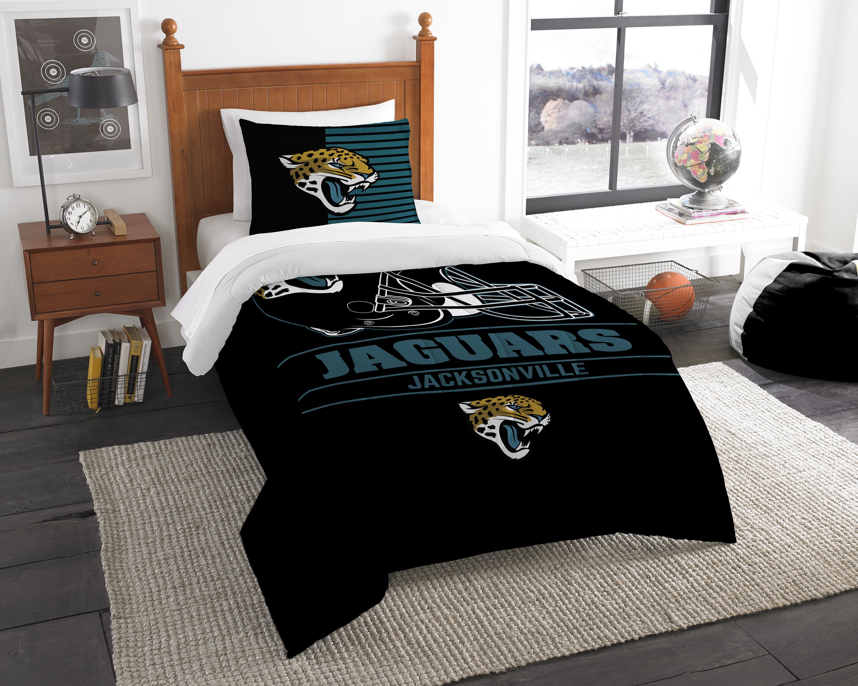 NFL Jacksonville Jaguars "Draft" Bedding Comforter Set - Walmart.com