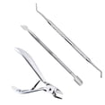 thumbnail image 2 of Nippers Toe Nail Clippers Set - Ingrown Nail Correction 3Pcs, Dead Skin Remover, Cuticle Cleaner, Durable Spring, Salon & Home Use, Women Men, Portable, for Sensitive Skin Easter, Makeup Organizers, 2 of 9