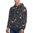 thumbnail image 2 of Hoodies for Men - Watercolor Flower 1 Long Sleeve Comfrt Men'S Fashion Hoodies & Sweatshirts, Sweatshirts for Men Hoodies Pullover Clothing Clothes with Pouch, 2 of 7
