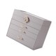 thumbnail image 5 of Joyero Estuche de almacenamiento de joyas de 4 capas de gran capacidad Regalos Organizador de joyas Exhibición de joyas para pulseras Ella Gris plata, 5 of 9