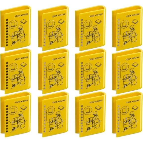 EXCELL Carton Flaps Holder Box Clips Yellow - 12 Pack