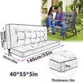 thumbnail image 5 of Swing Cushions 3 Seater Replacement, Waterproof Porch Swing Cushions, Thicken 5" Bench Cushions for Outdoor Furniture With Backrest , Patio Garden Loveseat Sofa Pads, 5 of 5