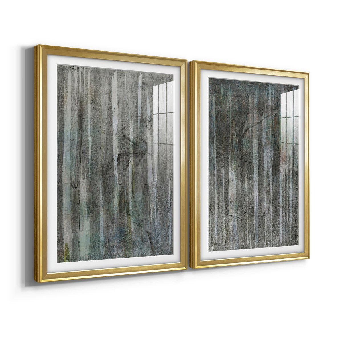 Wexford Home Birch Forest Abstracts I Premium Framed Print, 30.5" x 42.5" - Ready to Hang, Gold (Set of 2)