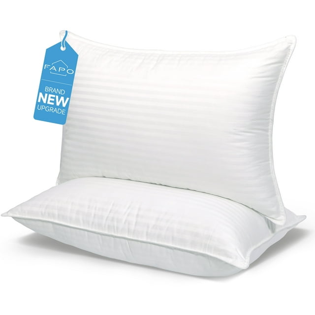 Bed Pillows 2-Pack Queen Size Luxury Hotel Pillow for Side and Back Sleeper Pillows for Bed with Cooling Cover
