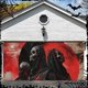 thumbnail image 4 of Garaje: Pancarta Con Temática De Halloween Con Gráficos Inquietantes. Perfecta Para Los Amantes De Los Coches Y Para Renovar El Garaje. Fácil De Colocar. Tejido Resistente., 4 of 5