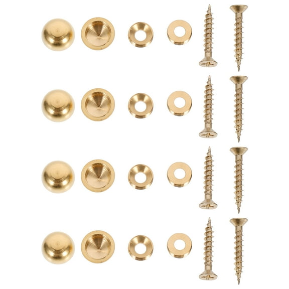 Landege 8-Piece Copper Screw Cover Caps for Mirror, Sign, Advertising, Decorative Nails, 13mm Size