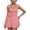 *Hot Pink, variant on Women's Square Neck Ruched Waist Dress , Summer Wide Strap Ruffle Tiered Dress For Women , Ladies' Y2K Party Going Out Dress with Pockets,Green,S-XL