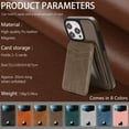 thumbnail image 2 of for iPhone 14 Wallet Case with RFID Blocking 5 Card Slots, PU Leather + TPU 2-in-1 Detachable Magnetic Back Cover, Kickstand Drop Protective Flip Folio Case for Men and Women, Coffee, 2 of 11