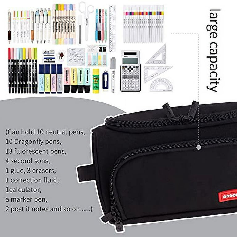 HVOMO Big Capacity Pencil Case High Large Storage Pouch Marker Pen
