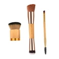 thumbnail image 3 of OULII 3Pcs Makeup Brush Set Cosmetics Brush Set Professional Use Nylon Assorted Color 6.9x3.9x1.2in, 3 of 8
