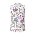 thumbnail image 6 of Lsque Summer with Flamingo Print Men's Cotton Blend Sleeveless Muscle Shirts (S-3XL)- Moisture Wicking, Odor Protection, UPF 30+,X-Large, 6 of 8