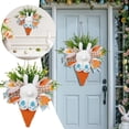 thumbnail image 2 of 2025 Easter Bunny Wreath For Front Door Garland Decoration Hanging Party Cartoon Rabbit Tail Simulation Snowman Outdoor Wreaths, 2 of 4