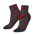 thumbnail image 2 of Bingfone Red Ladybugs Design Patterned Men'S Women'S Casual Cotton Socks, 2 of 9