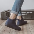 thumbnail image 4 of Wellies Mens Short Ankle Wellington Boots Waterproof Chelsea PVC Rubber Rain Boots, Dark Blue 44, 4 of 7