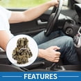 thumbnail image 3 of Unique Bargains Universal Shift Knob Cover Plush Style Pattern Gearstick Hoodie for Car RV Truck SUV Fabric Black Brown, 3 of 6
