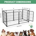 thumbnail image 2 of Flylapdo Indoor Puppy Playpen Large Dog Indoor Playpen 31.5in Height Pet Enclosure 6 Panel Dog Playpen for Outdoor Indoor Use Dog Play Yard sweetie, 2 of 9